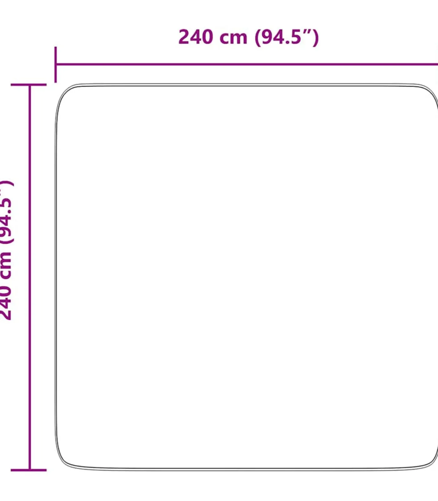 vidaXL Hoogpolig vloerkleed NAVARRA 240x240 cm polyester crèmekleurig