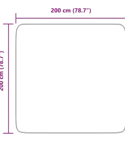 Clearance Hoogpolig vloerkleed NAVARRA 200x200 cm polyester lichtgrijs Tapijten