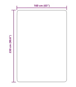 vidaXL Hoogpolig vloerkleed NAVARRA 160x230 cm polyester zwart