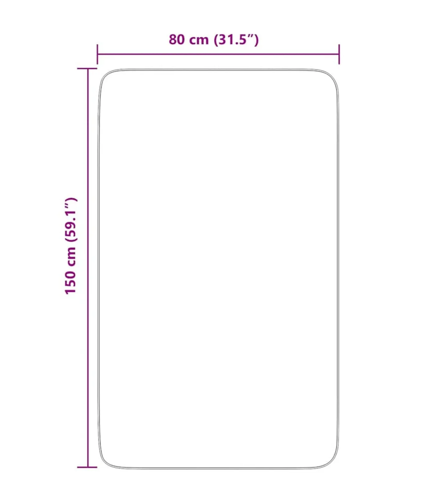 Sale Hoogpolig vloerkleed NAVARRA 80x150 cm polyester zwart Tapijten