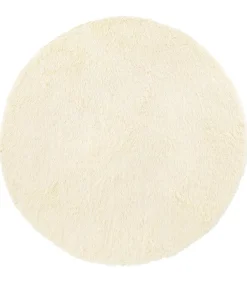 vidaXL Hoogpolig vloerkleed NAVARRA 240x240 cm polyester crèmekleurig