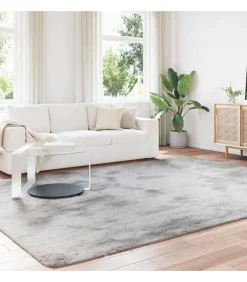 Clearance Hoogpolig vloerkleed NAVARRA 240x340 cm polyester zilvergrijs Tapijten