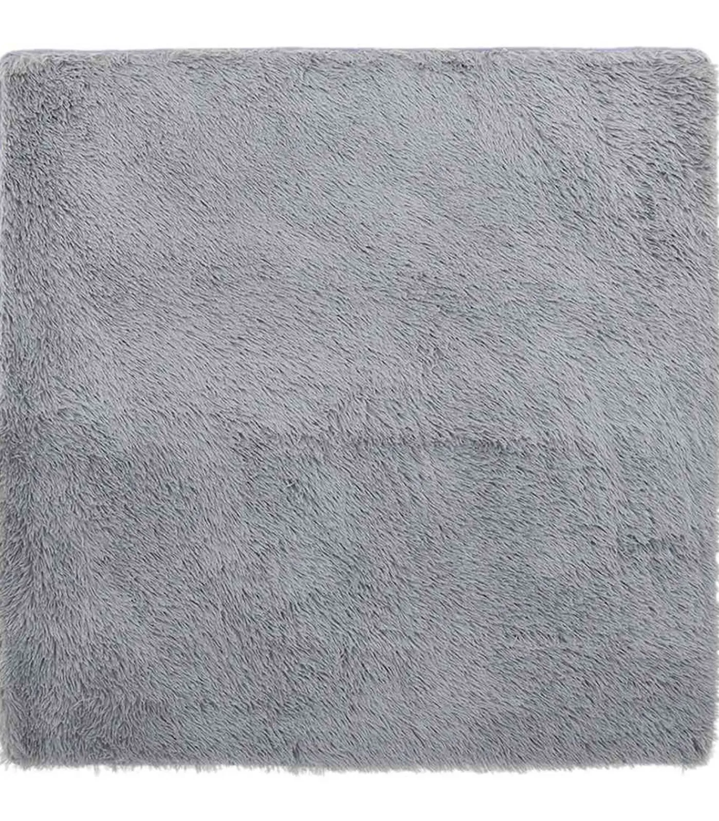 vidaXL Hoogpolig vloerkleed NAVARRA 240x240 cm polyester lichtgrijs