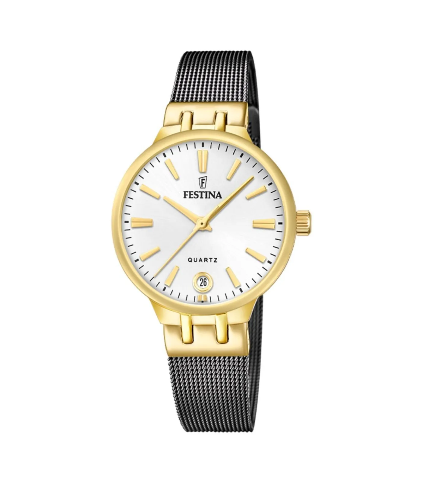 Outlet Horloge Mademoiselle Gold - Dark Silver DAMES Horloges