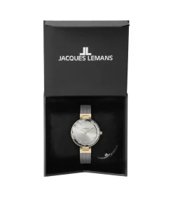 DAMES Jacques Lemans Horloge Milano Crystal Silver - Gold