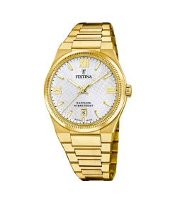 Heren FESTINA Horloge Rivé Swiss Made Gold & Silver