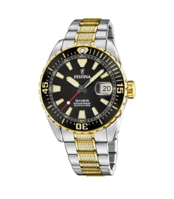 Sale Horloge The Originals Diver Black & Gold Heren Horloges