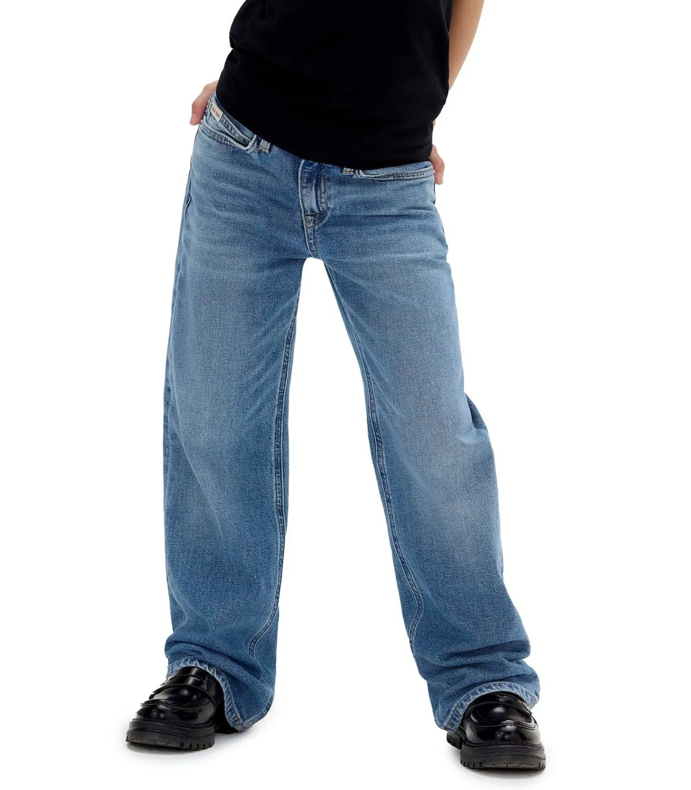 Clearance Hr Wide Leg Authentic Blue Den Kinderen Jeans