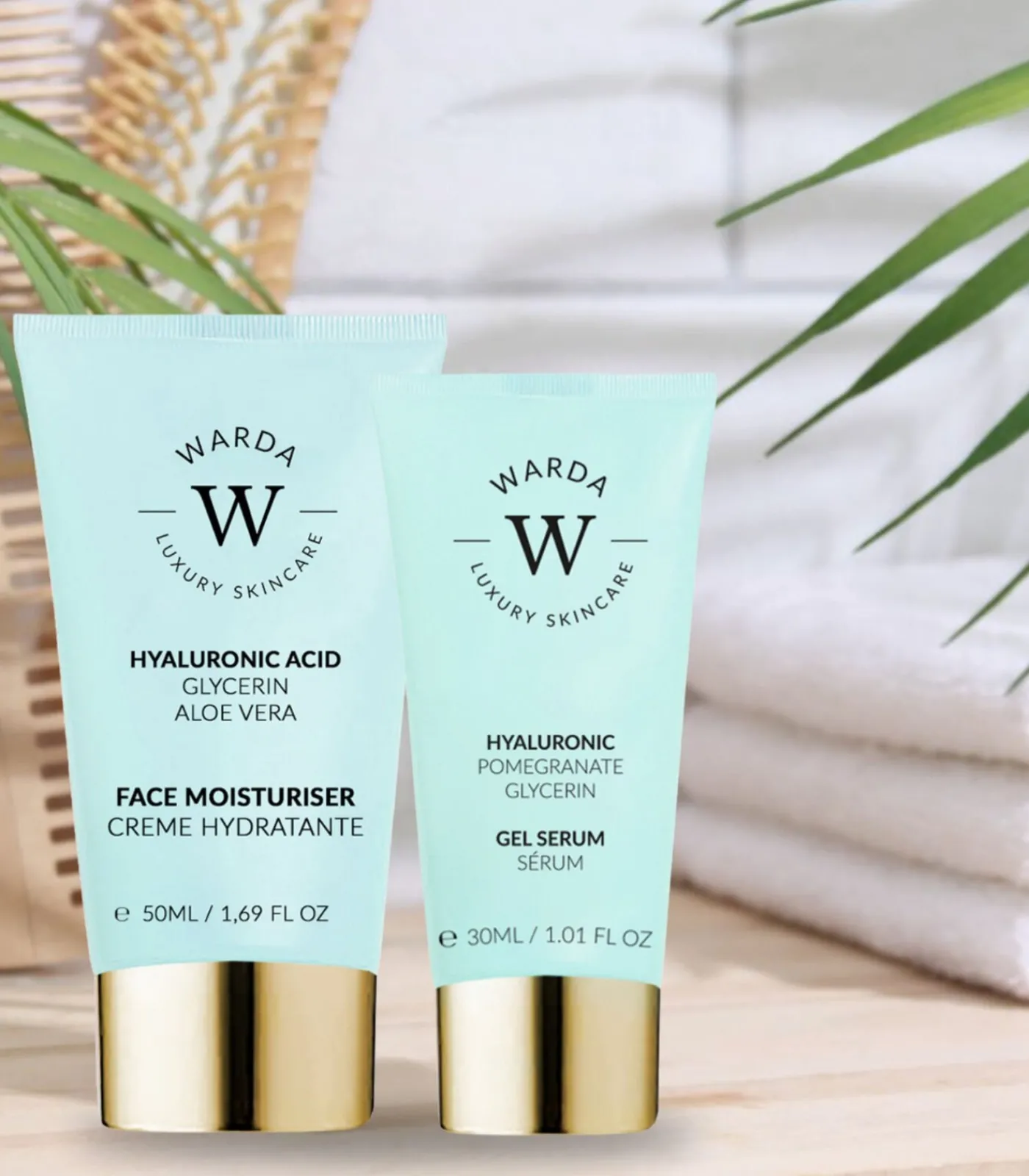 Warda Hyaluron dagcrème en gelserumset