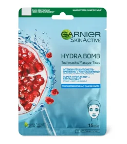 HydraBomb SkinActive Hydraterend Sheetmasker – Granaatappel en Hyaluronzuur Skincare