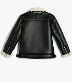 Imitatieleer Normale lengte Jasje Kinderen Jassen