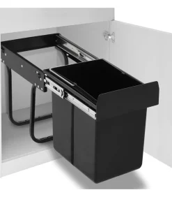 vidaXL Inbouwprullenbak uittrekbaar soft-close 20 L
