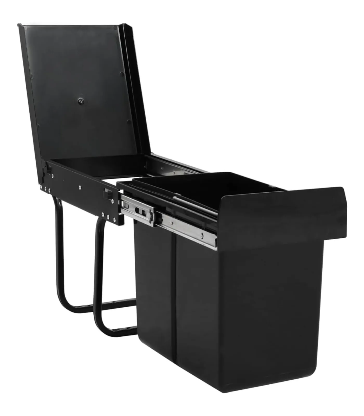 vidaXL Inbouwprullenbak uittrekbaar soft-close 20 L