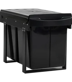 vidaXL Inbouwprullenbak uittrekbaar soft-close 48 L