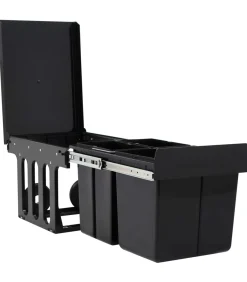 vidaXL Inbouwprullenbak uittrekbaar soft-close 48 L