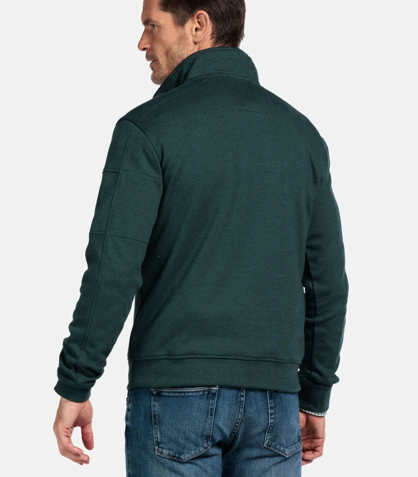 Heren Baileys Interlock sweater met halve rits -