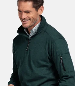 Heren Baileys Interlock sweater met halve rits -