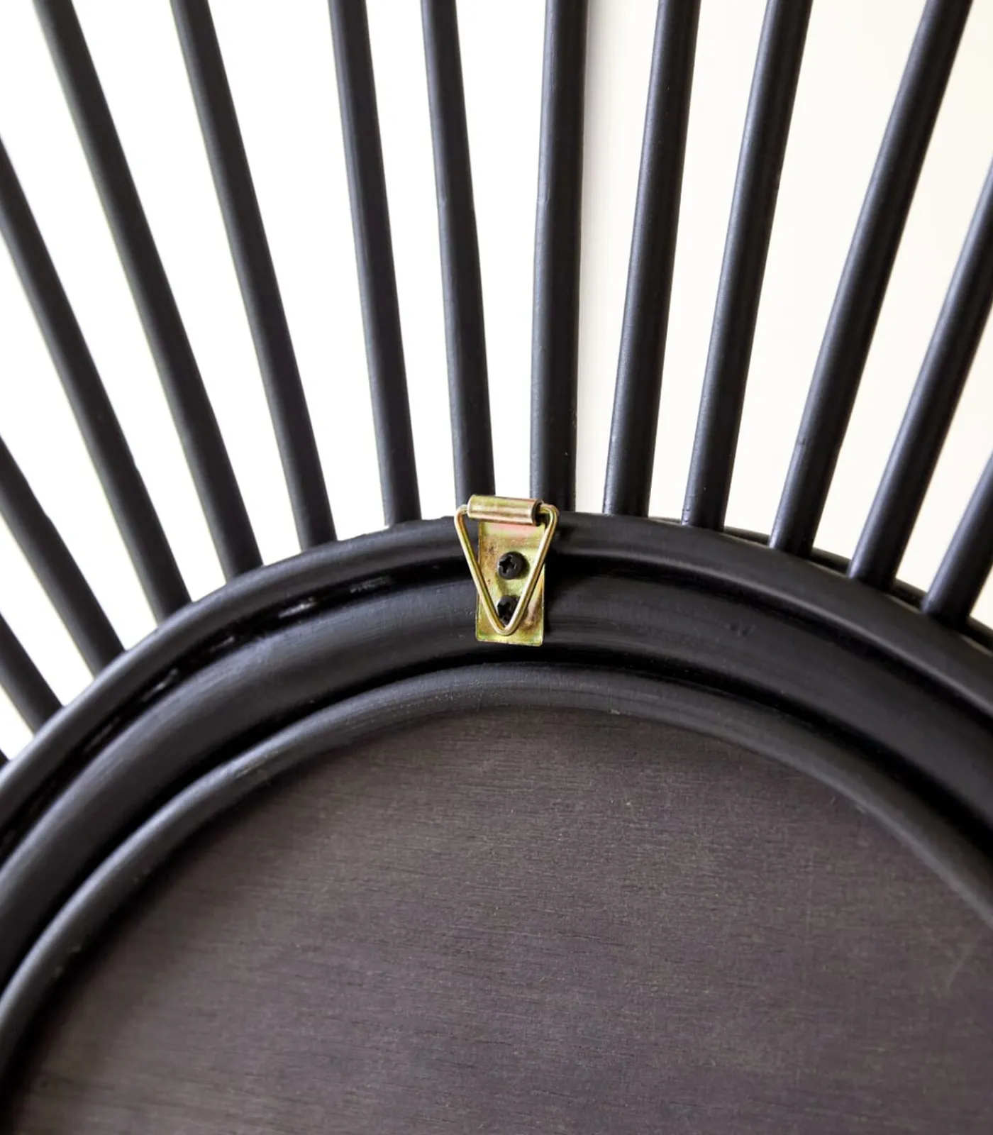 Online Isidore - Zwarte rotan spiegel 80 cm Spiegels