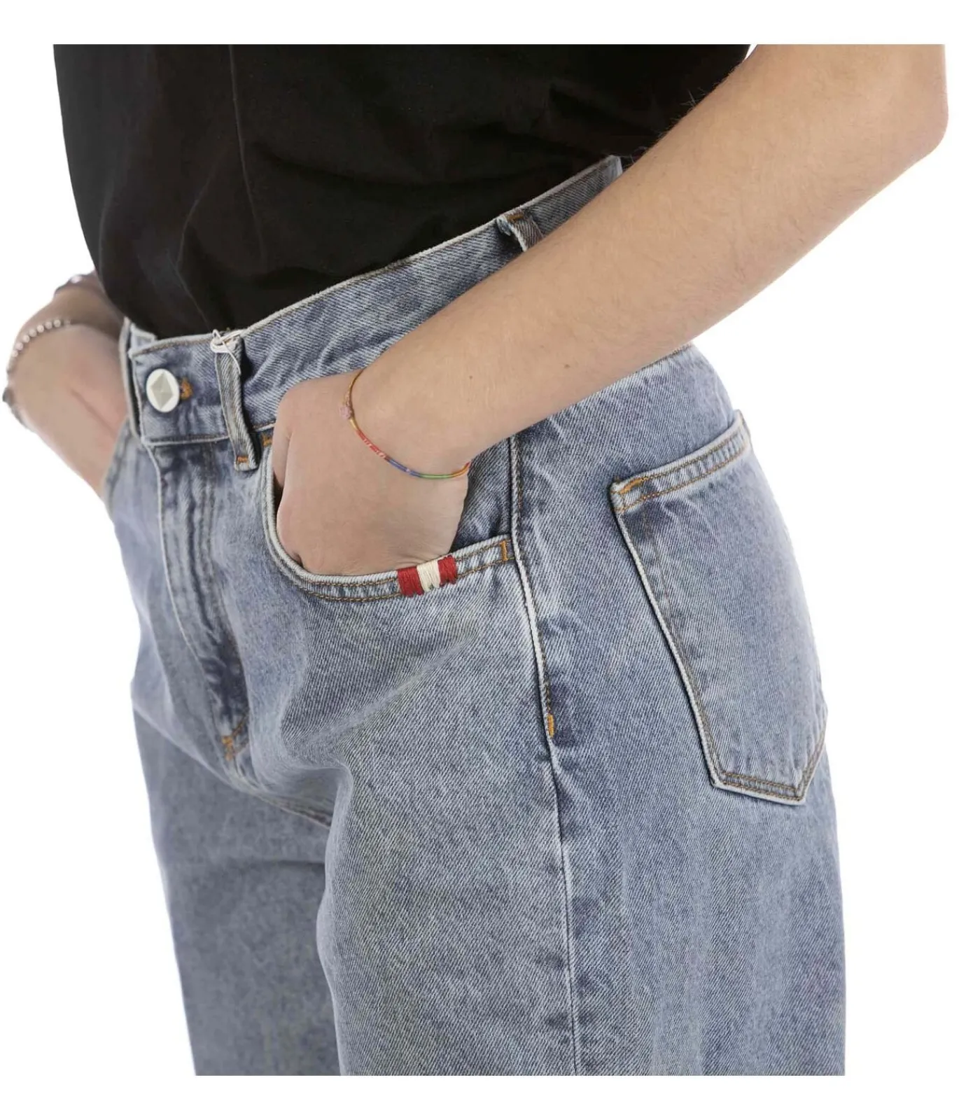 DAMES AMISH Jeans Lizzie Denim Real Stone Azzurro