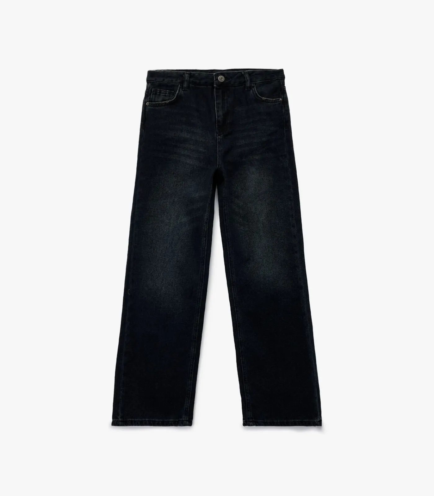 Kinderen Koton Jeans Meisjes Donkerblauw Wijde Pijpen met Zakdetail