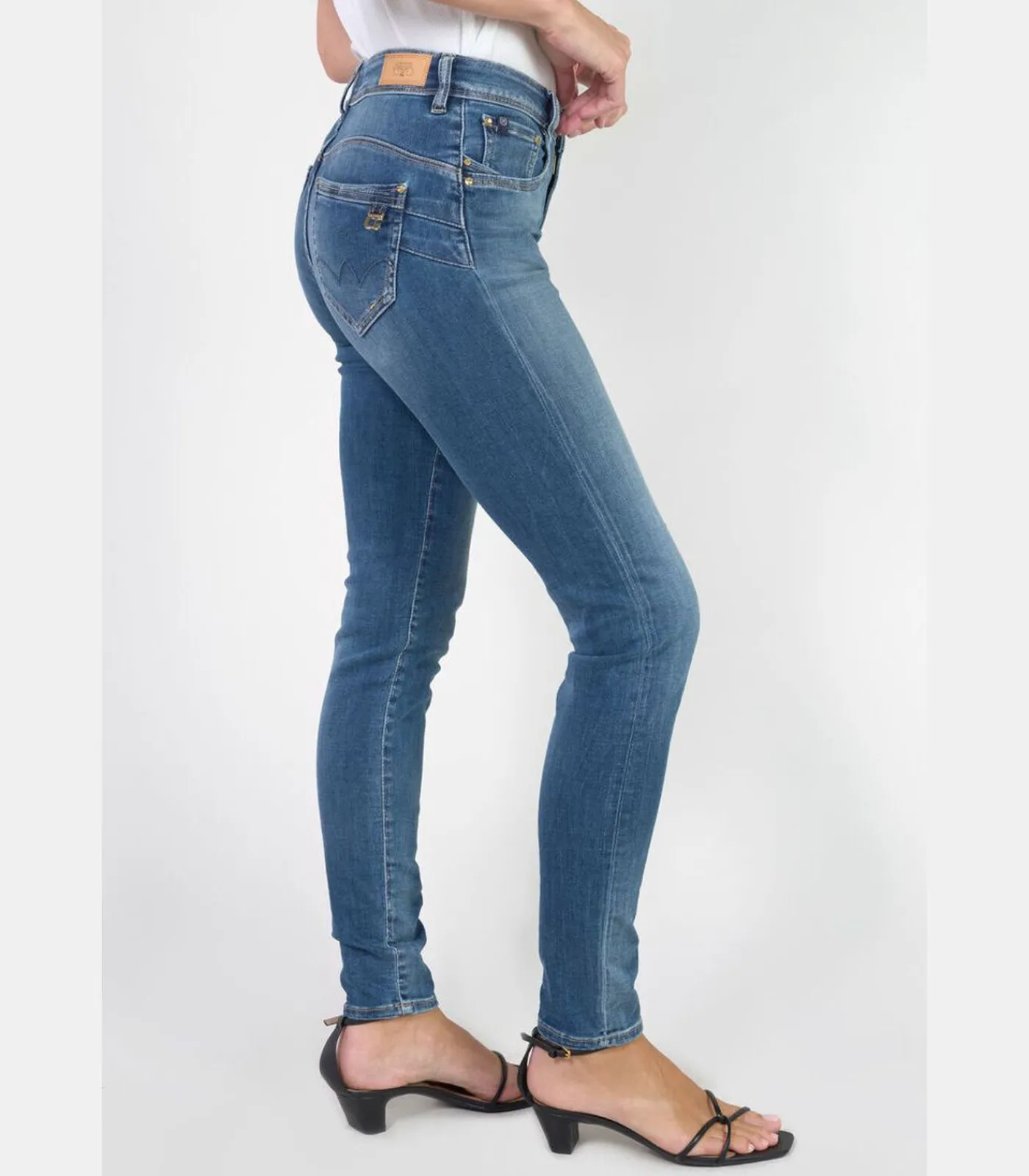 Jeans push-up slim hoge taille PULP, lengte 34 DAMES Jeans