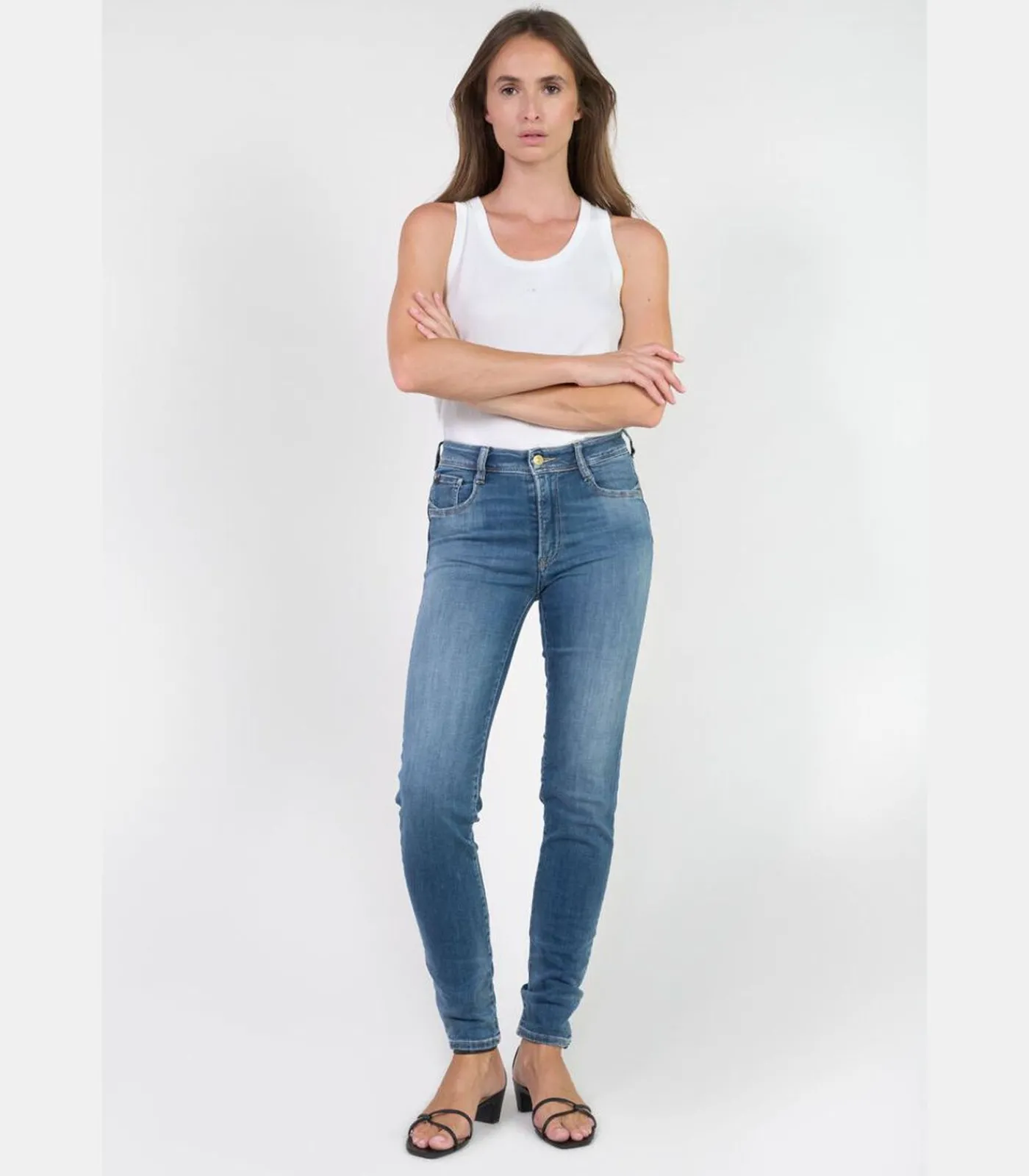 Jeans push-up slim hoge taille PULP, lengte 34 DAMES Jeans
