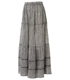 New Jody Print Rok Navy / Off White DAMES Rokken