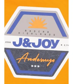 New Jongens T-shirt met lange mouwen, oranje, met logo op de borst Kinderen T-Shirts & Polo's