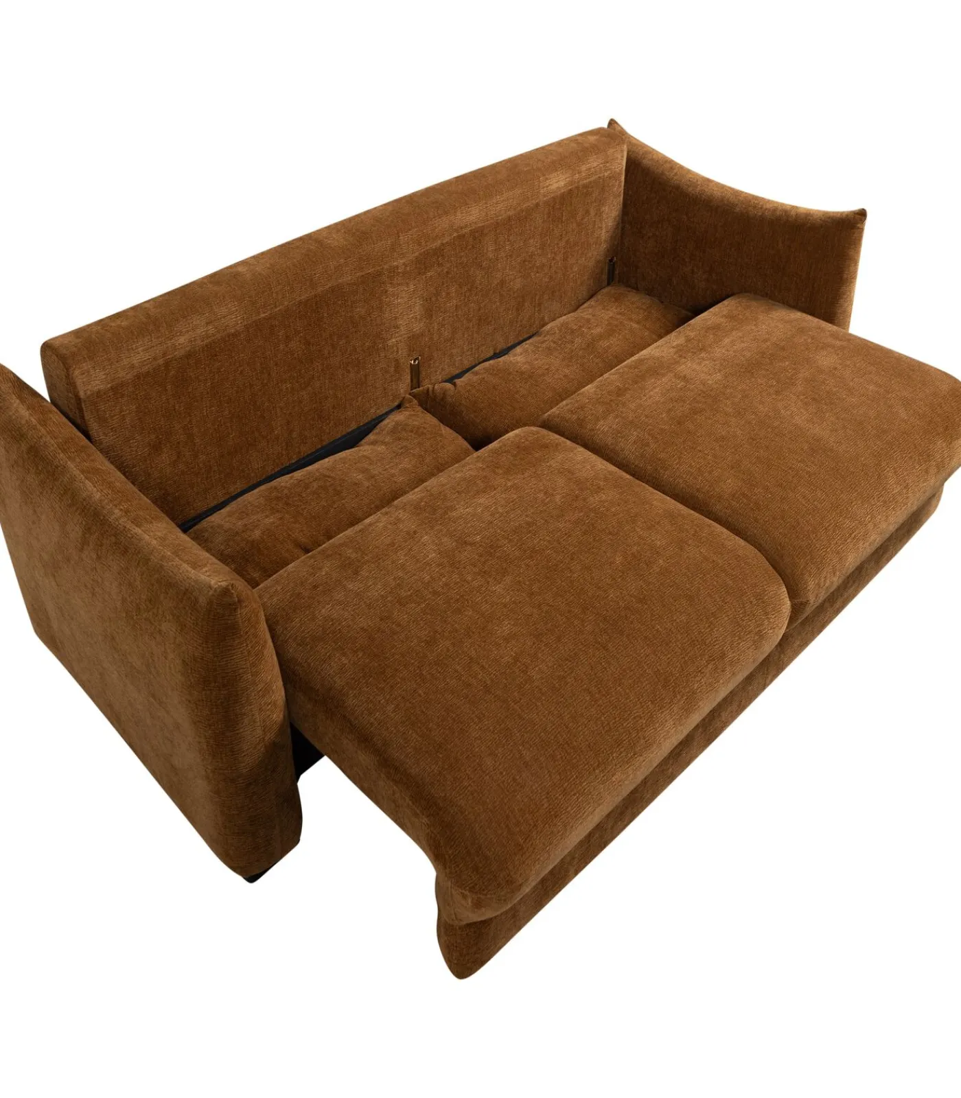 Jonne 3-Zits Slaapbank - Chennile - Bruin - 92x233x105 Zetels