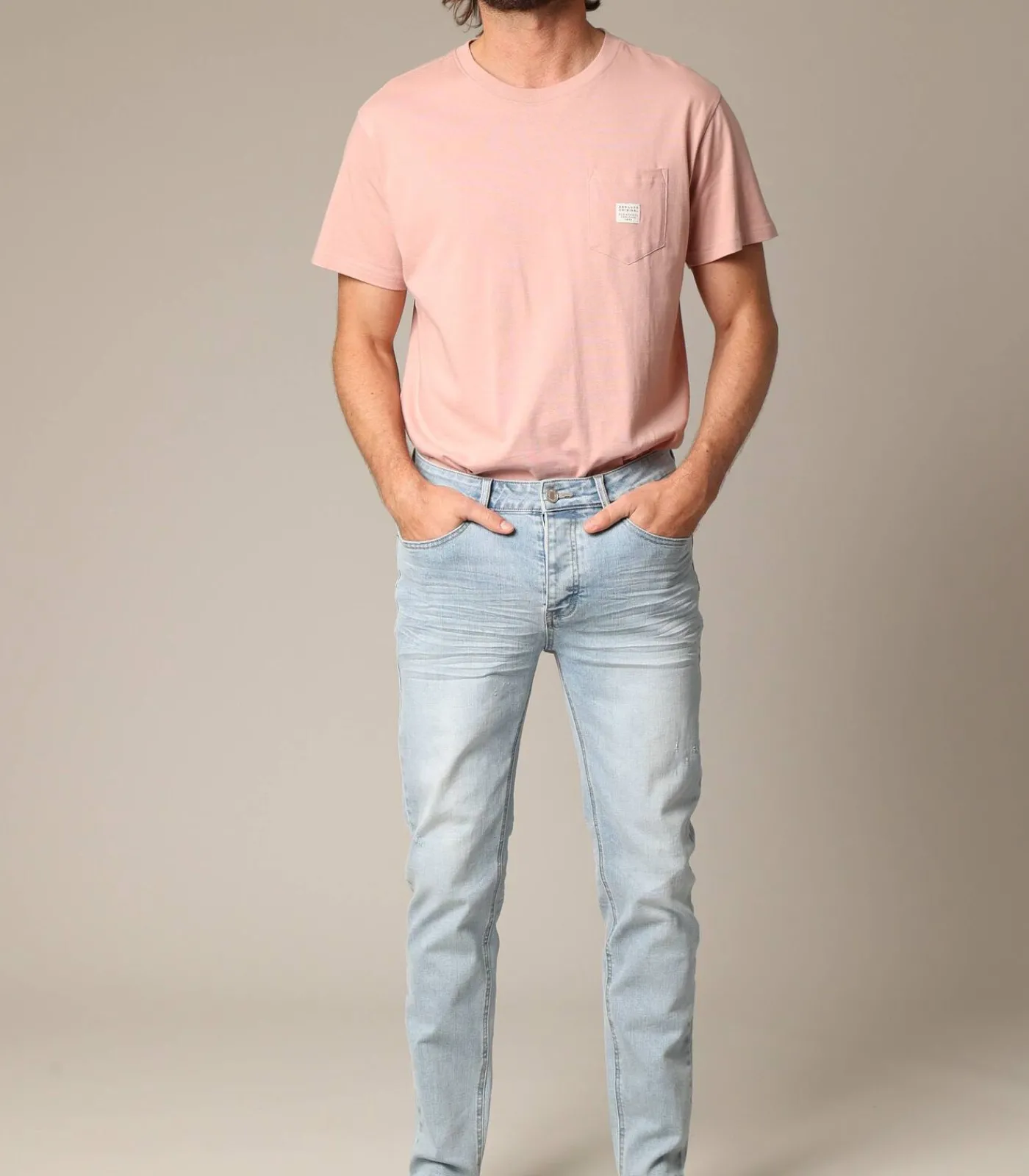 JOSUE - Herenjeans van licht denim Heren Jeans