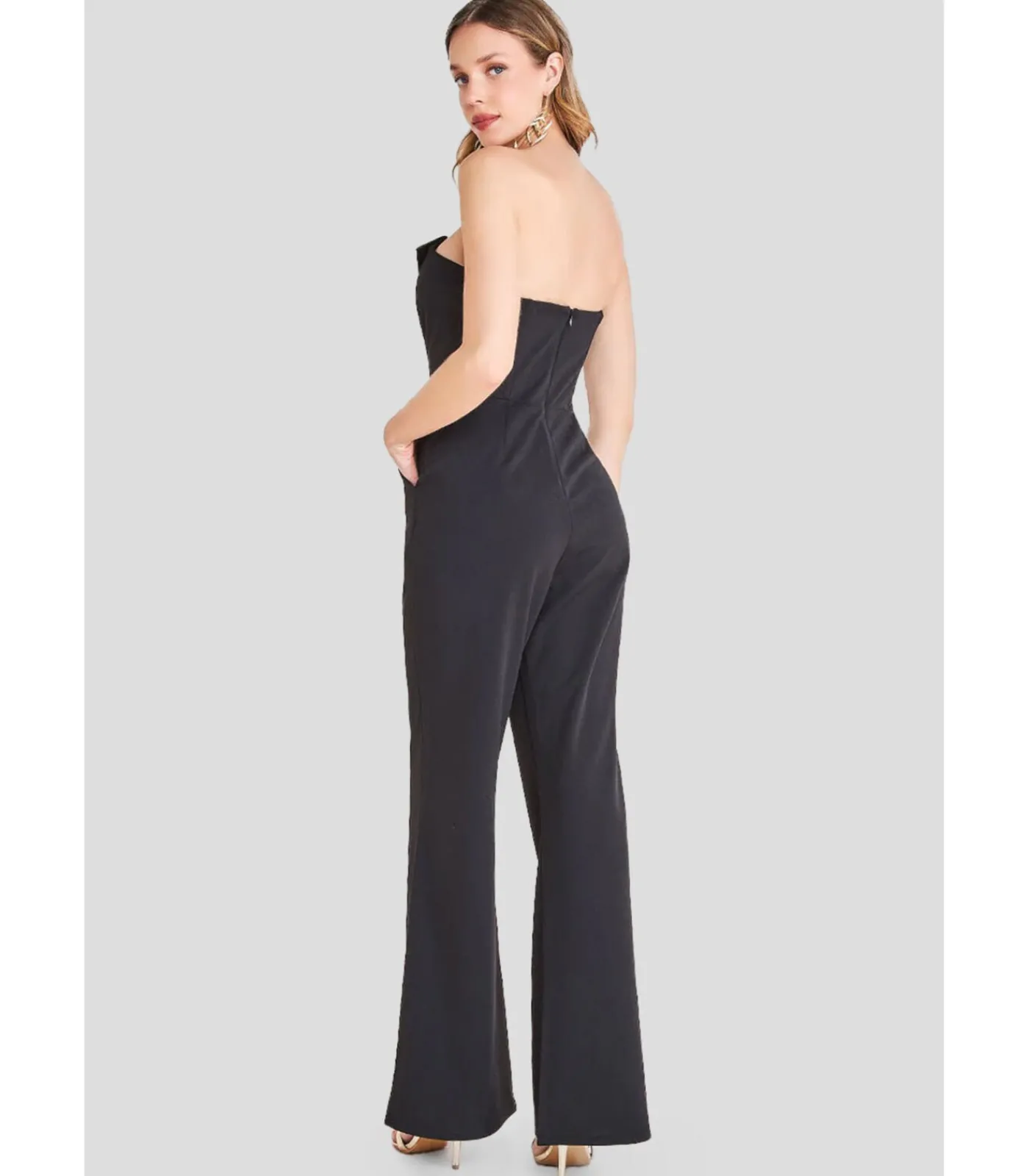 DAMES Goddiva Jumpsuit “Satin Collar Scuba Jumpsuit”