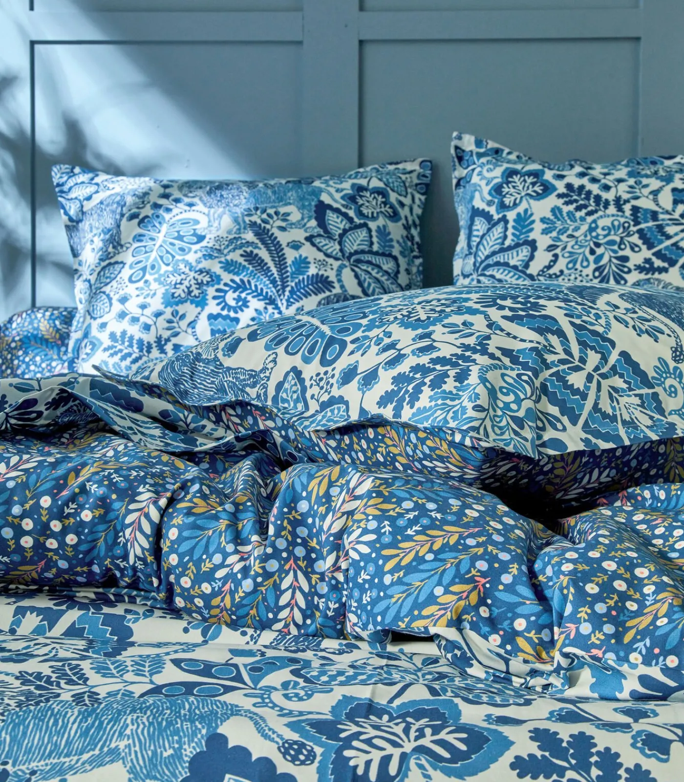 Discount JUNGLE Indigo - Laken 100% coton Lakens