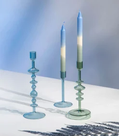 Clearance Kaars dip dye ice, sage, 2 stuks Like Home Kaarsen & Kaarshouders