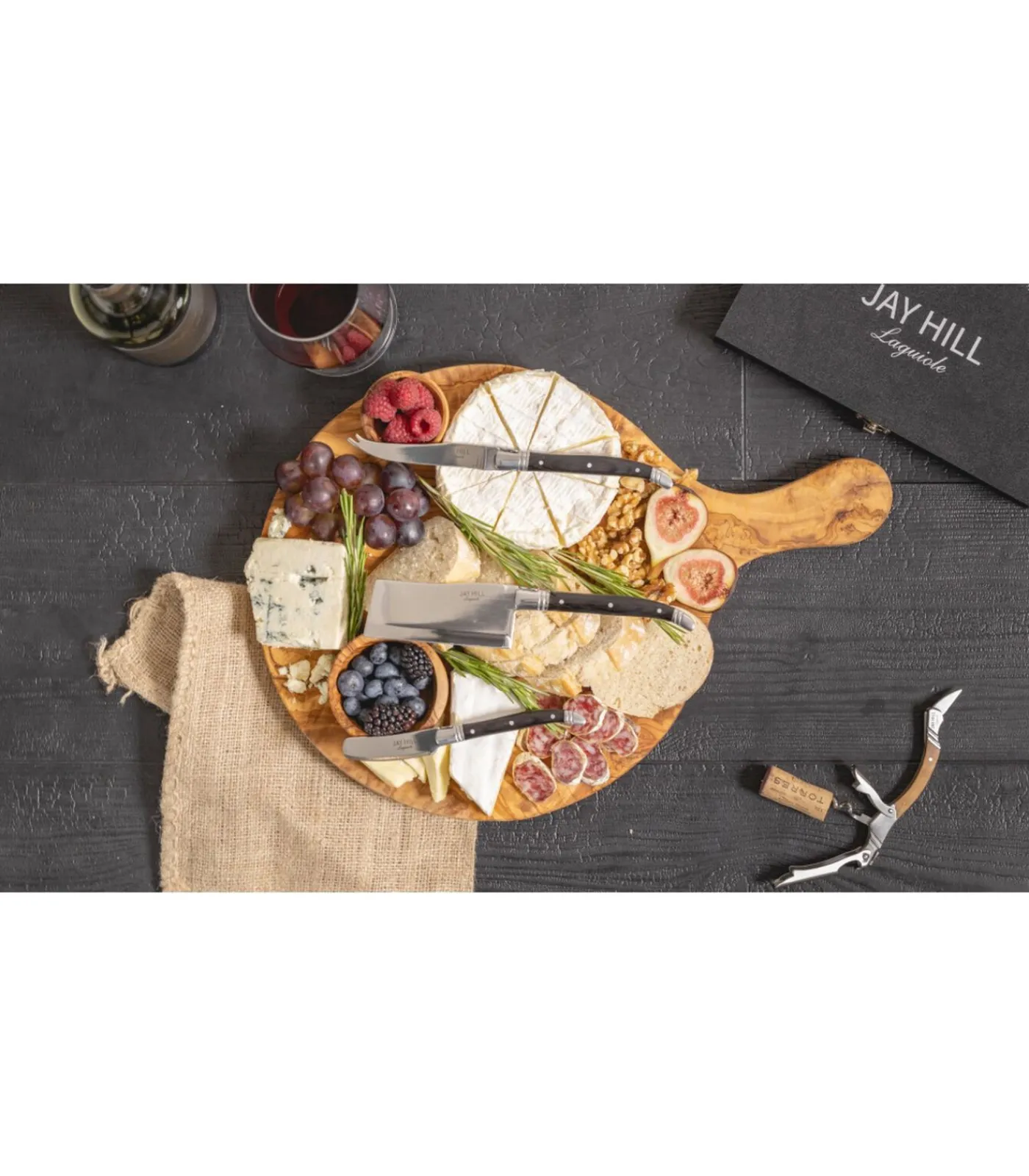 Jay Hill Kaasmessenset Laguiole - Zwart - 3 Stuks