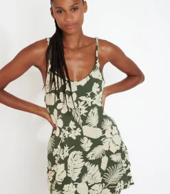 DAMES Banana Moon Kaki gebloemde playsuit JONAH TANAISIE