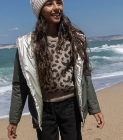 Kinderen Deeluxe KALIVIA - Omkeerbaar jack met capuchon, rechte snit en glanzend materiaal