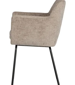 Best Kam Eetkamerstoelen - Polyester - Zand - Set van 6 Stoelen