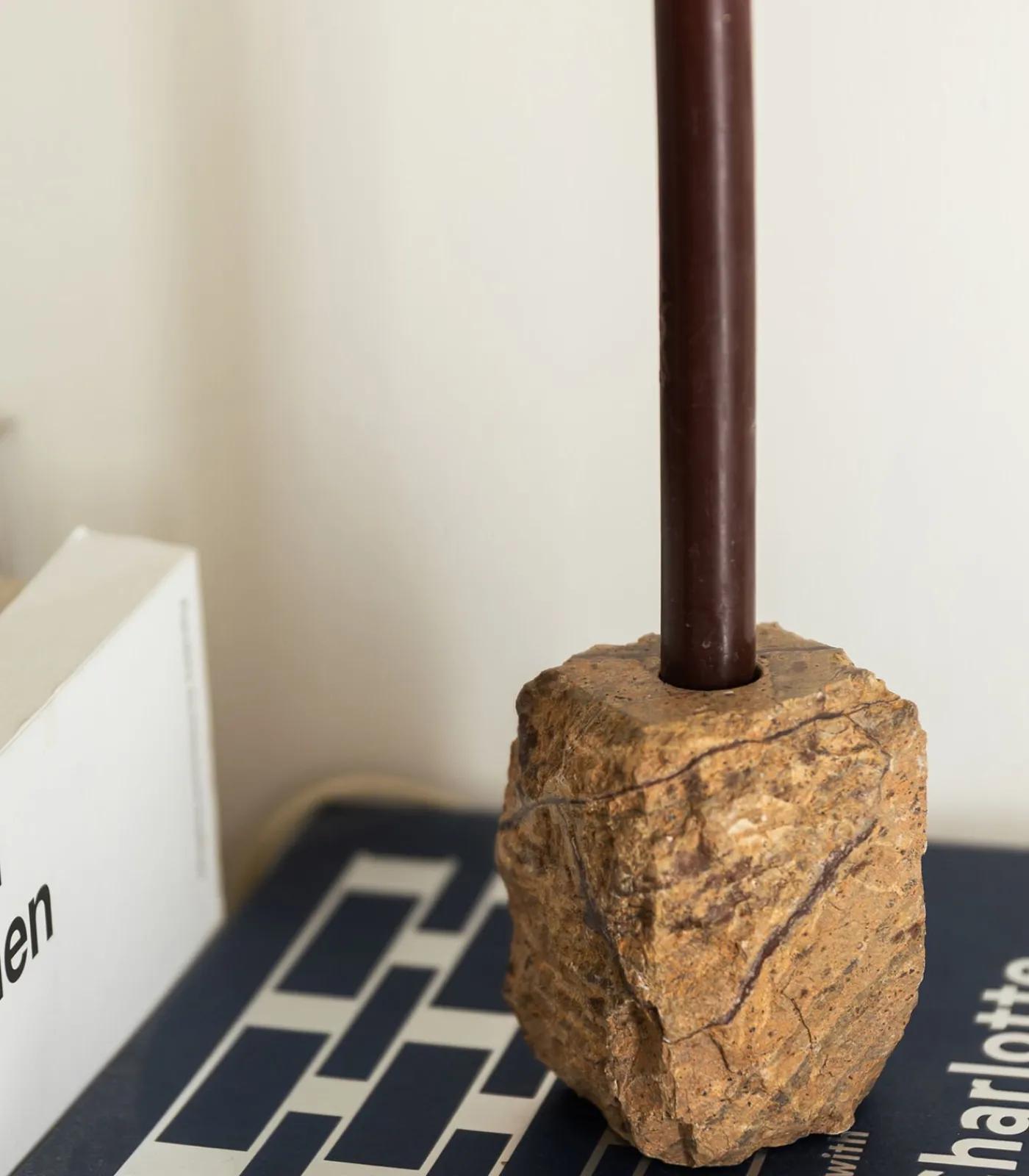 S|P Collection Kandelaar 8x8xH13,5cm marmer bruin Opus