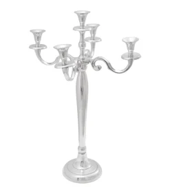 Sale Kandelaar Zilver 39 x 39 x 60 cm Aluminium Kaarsen & Kaarshouders