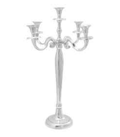 Sale Kandelaar Zilver 39 x 39 x 60 cm Aluminium Kaarsen & Kaarshouders