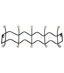 Best Kapstok Double Zig Zag - Zwart - 61x6.5x20cm Organiseren