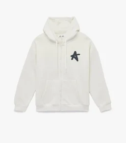 DAMES Koton Kapstok Ecru Sweatshirt met Rits en Capuchon Met Print