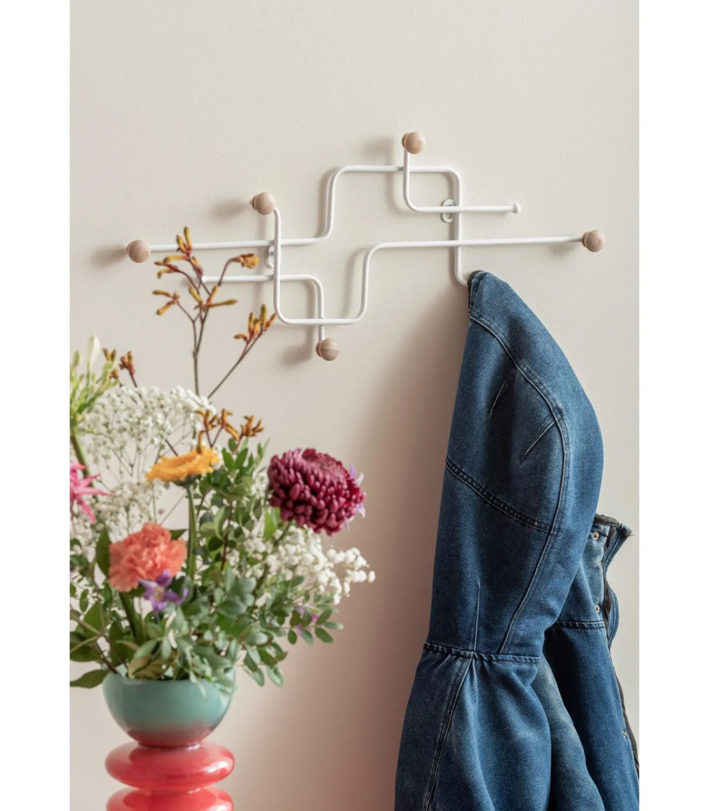 Best Kapstok Metro - Mat Wit- 60.5x4x26.5cm Organiseren