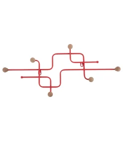 New Kapstok Metro - Scarlet Rood - 60.5x4x26.5cm Organiseren