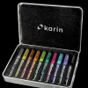 Kinderen Karin brushmarker metallic set - 10 kleuren voor creatief tekenen