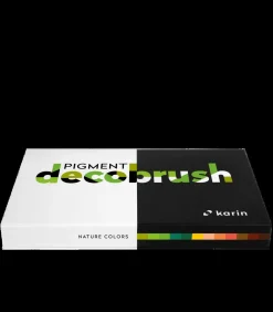 Kinderen Karin brushmarker set acrylmarkers 12 stuks nature kleuren pigment