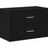Kast met 2 lades 60x31x40 cm bewerkt hout zwart eikenkleurig Meubels