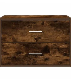 Online Kast met 2 lades 60x31x40 cm bewerkt hout gerookt eikenkleurig Meubels