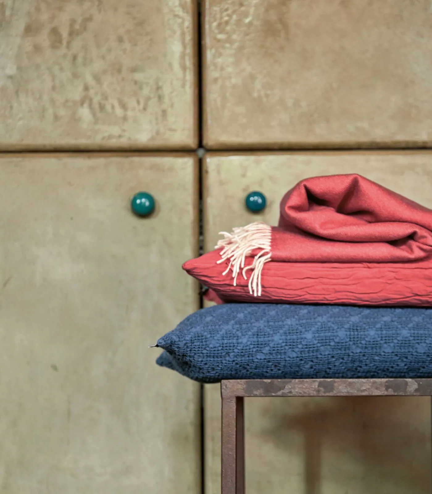 Blanc des Vosges KATMANDOU bois de rose - Plaid Merino