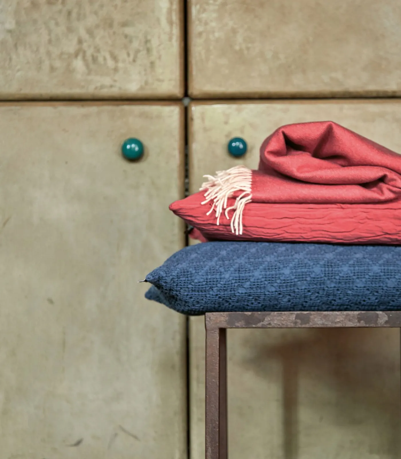 Blanc des Vosges KATMANDOU bois de rose - Plaid Merino